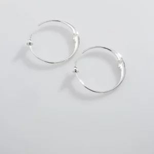 Moon Hoop Earrings - Large