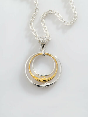 Triple Moon Hoop Pendant