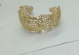22k Gold Plate Cotton Wedding Bracelet by artist Sergio Bustamante (725014)